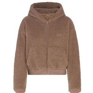 Skims brown fleece jacket size small color desert